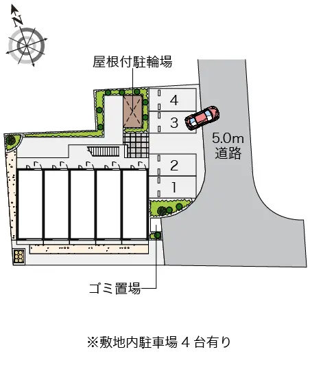 ★手数料０円★立川市錦町　月極駐車場（LP）